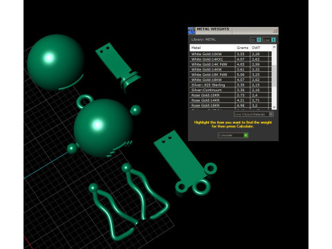 Jewelry CLASP Lock bead 10mm diameter STL ready for Print 3D Print Model