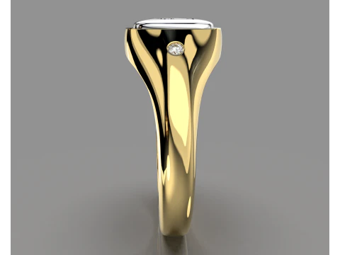 Jewelry Signet Ring without letter - Printable STL 3D Print Model