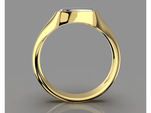 Jewelry Signet Ring without letter - Printable STL 3D Print Model