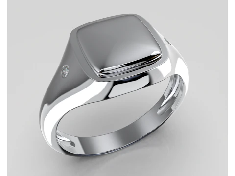Jewelry Signet Ring without letter - Printable STL 3D Print Model