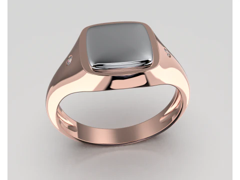 Jewelry Signet Ring without letter - Printable STL 3D Print Model