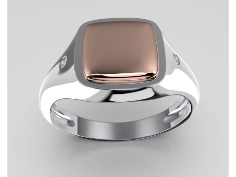 Jewelry Signet Ring without letter - Printable STL 3D Print Model