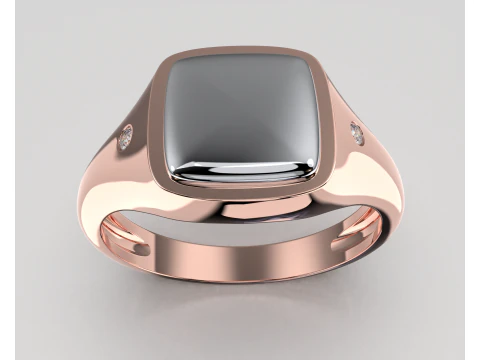 Jewelry Signet Ring without letter - Printable STL 3D Print Model