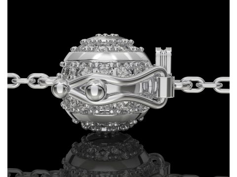 Jewelry CLASP Lock bead 10mm diameter STL ready for Print 3D Druckmodell