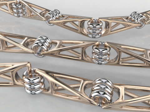Jewelry Link for chain or bracelet 8mm width STL ready for Print 3D 打印模型