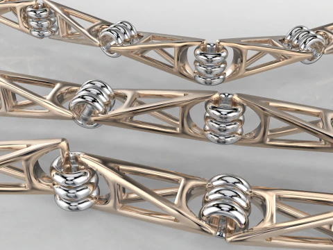 Ювелирное звено для цепочки или браслета шириной 8 мм STL готово к печати 3D Принт Модель