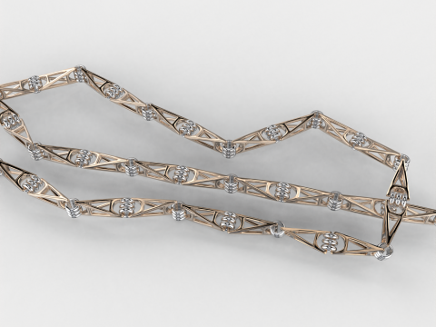 Jewelry Link for chain or bracelet 8mm width STL ready for Print 3D 打印模型