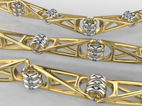 Jewelry Link for chain or bracelet 8mm width STL ready for Print 3D 打印模型