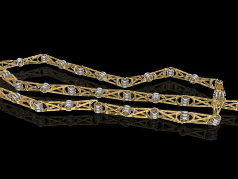 Jewelry Link for chain or bracelet 8mm width STL ready for Print 3D 打印模型