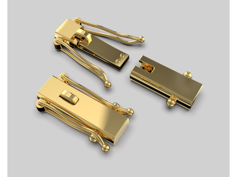 Jewelry CLASP Lock box for necklace 6mm STL ready to Print 3D Druckmodell