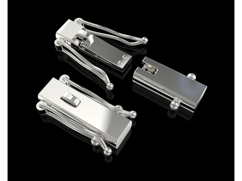 Jewelry CLASP Lock box for necklace 6mm STL ready to Print 3D Druckmodell