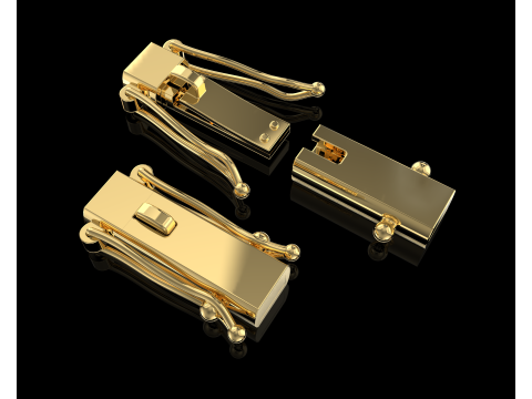 Jewelry CLASP Lock box for necklace 6mm STL ready to Print 3D Druckmodell