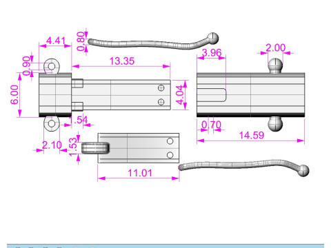 Jewelry CLASP Lock box for necklace 6mm STL ready to Print 3D Druckmodell