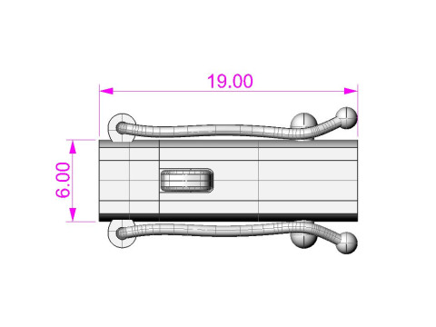 Jewelry CLASP Lock box for necklace 6mm STL ready to Print 3D Druckmodell