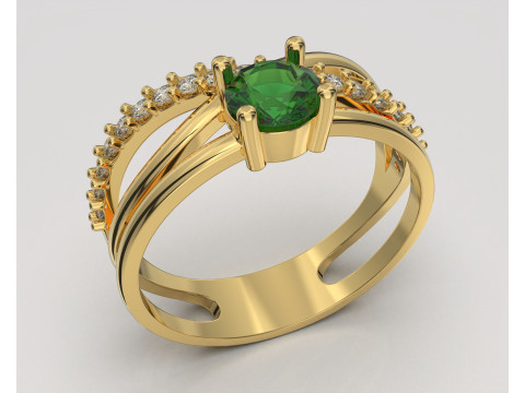 Pierścionek zaręczynowy nieskończoność KAMIEŃ 05ct - plik do druku Model do druku 3D