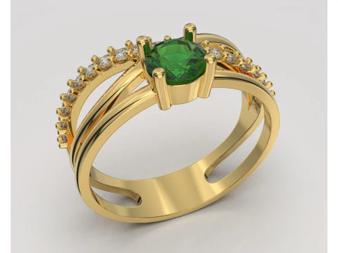 Engagement infiny ring STONE 05ct -printing file 3D Print Model