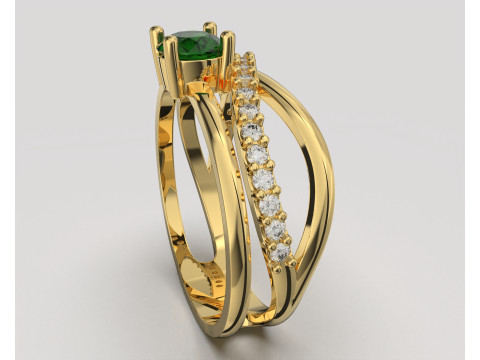 Pierścionek zaręczynowy nieskończoność KAMIEŃ 05ct - plik do druku Model do druku 3D