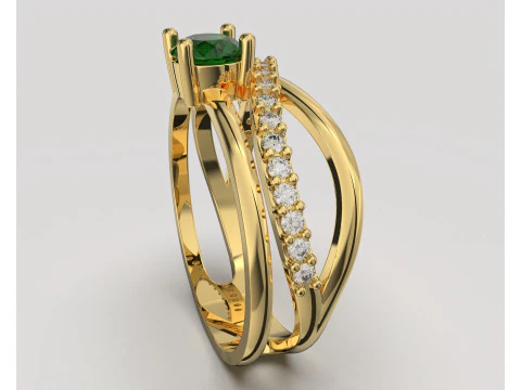 Engagement infiny ring STONE 05ct -printing file 3D Print Model