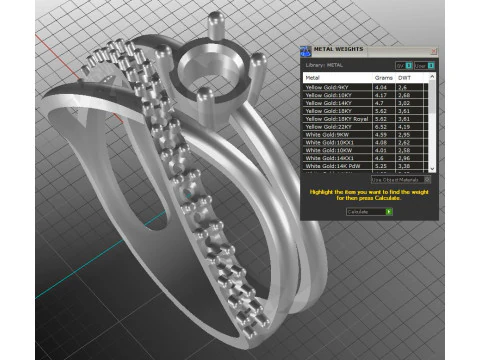 Engagement infiny ring STONE 05ct -printing file 3D Print Model