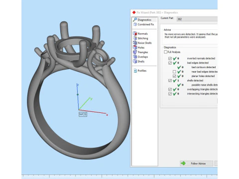 Engagement ring Three STONES -printable STL 3D Print Model