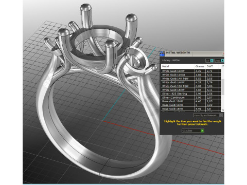 Engagement ring Three STONES -printable STL 3D printmodel
