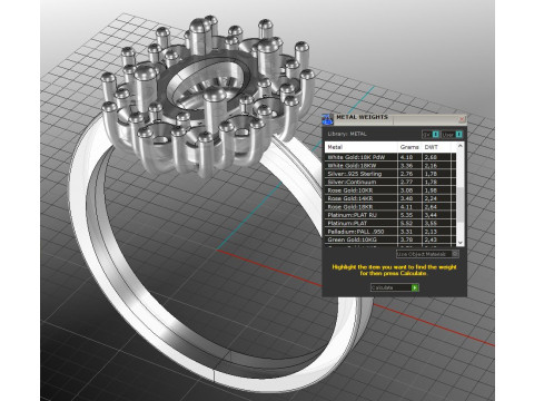 Engagement ring OVAL 7x5mm 06ct -STL printable 3D Print Model