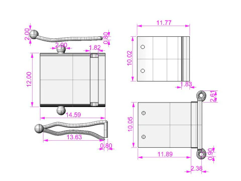 Jewelry 12mm CLASP Lock box light for bracelet 12mm printable STL 3dm 3D Print Model