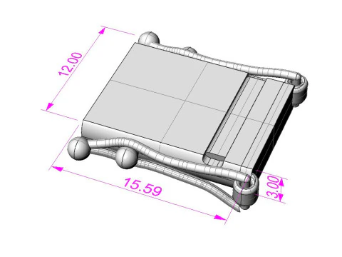 Jewelry 12mm CLASP Lock box light for bracelet 12mm printable STL 3dm 3D Print Model