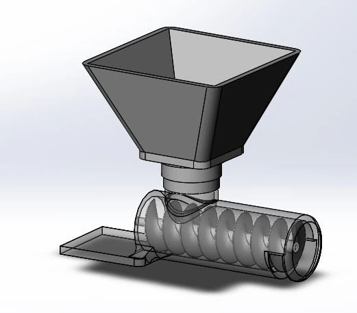 Hopper screw conveyor 3D Model .c4d .max .obj .3ds .fbx .stl .blend 