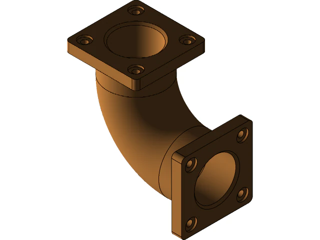 90 Coupler 3D Model .c4d .max .obj .3ds .fbx .stl .blend 