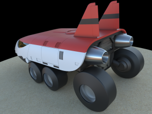 Saber Rider - Fireball Red Racer 3D print model 3D Baskı Modeli