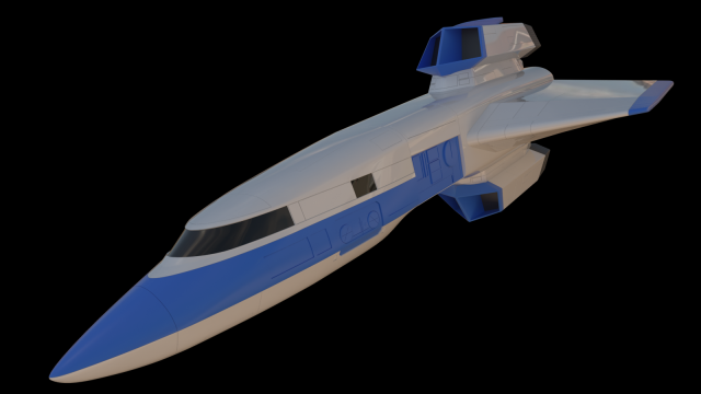 Galaxy Rangers - Ranger One spaceship 3D print model Model do druku 3D .c4d .max .obj .3ds .fbx .stl .blend 