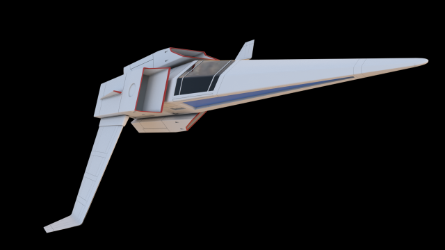 Galaxy Rangers - Interceptor spaceship 3D print model 3D 打印模型 .c4d .max .obj .3ds .fbx .stl .blend 
