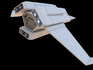 Galaxy Rangers - Interceptor spaceship 3D print model 3D 打印模型