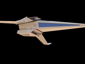 Galaxy Rangers - Interceptor spaceship 3D print model 3D 打印模型