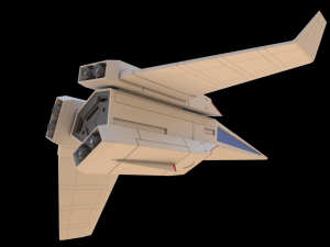 Galaxy Rangers - Interceptor spaceship 3D print model 3D 打印模型