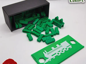 TICKET TO RIDE EUROPE INSERTS - INTERNAL ORGANIZER BY AM-MEDIA 3D Print Model