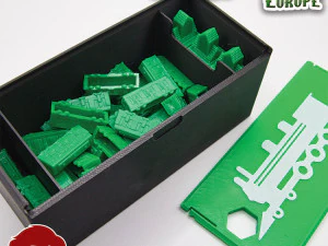 TICKET TO RIDE EUROPE INSERTS - INTERNAL ORGANIZER BY AM-MEDIA 3D Print Model