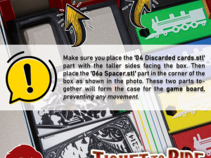 TICKET TO RIDE EUROPE INSERTS - INTERNAL ORGANIZER BY AM-MEDIA 3D 프린트 모델