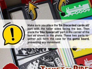 TICKET TO RIDE EUROPE INSERTS - INTERNAL ORGANIZER BY AM-MEDIA 3D Print Model