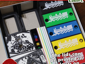 TICKET TO RIDE EUROPE INSERTS - INTERNAL ORGANIZER BY AM-MEDIA Modello di stampa 3D