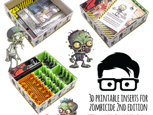 Zombicide 2nd edition inserts - internal organizer by am-media 3Dプリントモデル