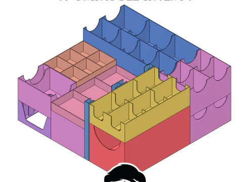 Внутренний органайзер Mansions of Madness Second Edition - вкладыши am-media 3D Принт Модель