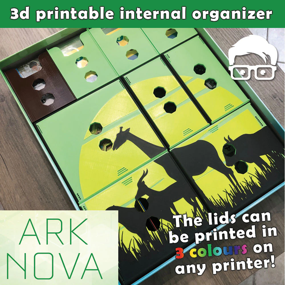 ARK NOVA 3D PRINTABLE INSERTS - INTERNAL ORGANIZER BY AM-MEDIA 3D Print Model .c4d .max .obj .3ds .fbx .stl .blend 