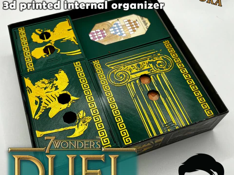 7 WONDERS BASISSPEL EN EXP PANTHEON EN AGORA 3D PRINTBARE INSERTS - INTERNE ORGANIZER DOOR AM-MEDIA 3D printmodel