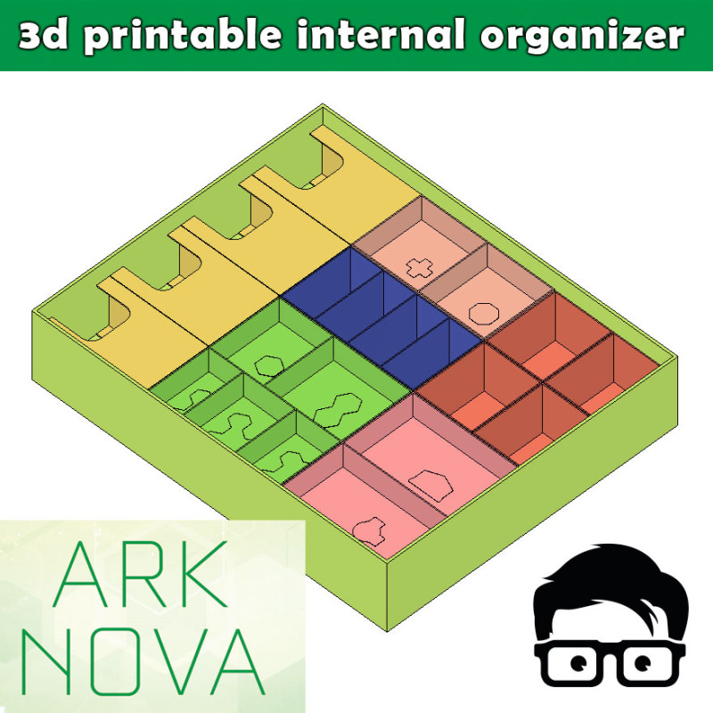 ARK NOVA 3D PRINTABLE INSERTS - INTERNAL ORGANIZER BY AM-MEDIA 3D Print Model .c4d .max .obj .3ds .fbx .stl .blend 
