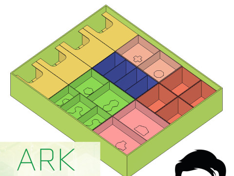 ARK NOVA 3D PRINTABLE INSERTS - INTERNAL ORGANIZER BY AM-MEDIA 3Dプリントモデル