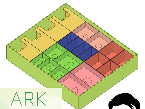 ARK NOVA 3D PRINTABLE INSERTS - INTERNAL ORGANIZER BY AM-MEDIA 3D Print Model