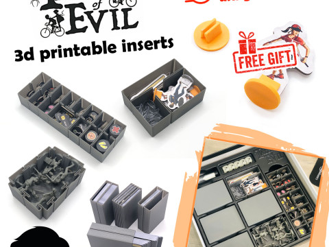 TALES OF EVIL 3D PRINTABLE INSERTS INTERNAL ORGANIZER FAST PRINT DESIGN 3Dプリントモデル