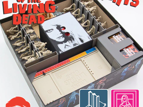 INSERTOS DE LA NOCHE DE LOS MUERTOS VIVIENTES - ORGANIZADOR DE AM-MEDIA MULTICOLOR CON CUALQUIER IMPRESORA 3D Modelo de impresión 3D